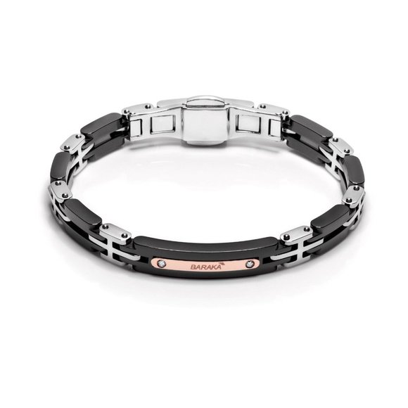 BARAKA Men's BR221391ROCN180004 Explore Collection Rose Gold Diamonds Bracelet